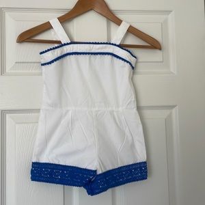 White Janie and Jack Romper